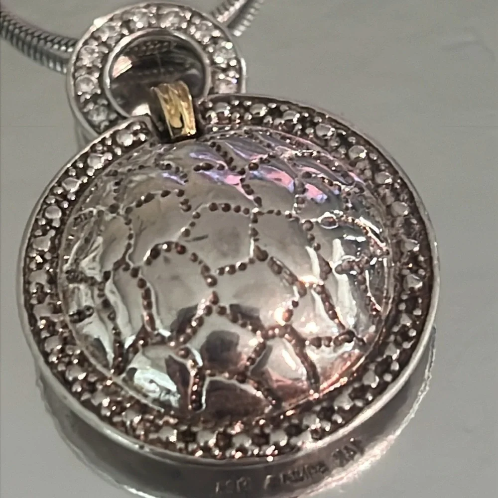 SONIA B BITTON 14k & 925 silver necklace 18” - Picture 2 of 8